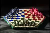 Szachy dla trójki graczy - duże (trójkolorowe)